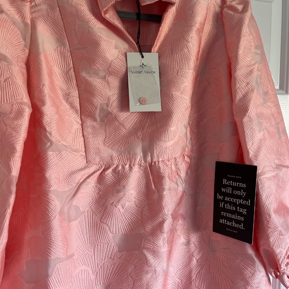 NWT Tuckernuck Bellini Pink Fil Coupe Palmerston party dress S - Picture 8 of 15
